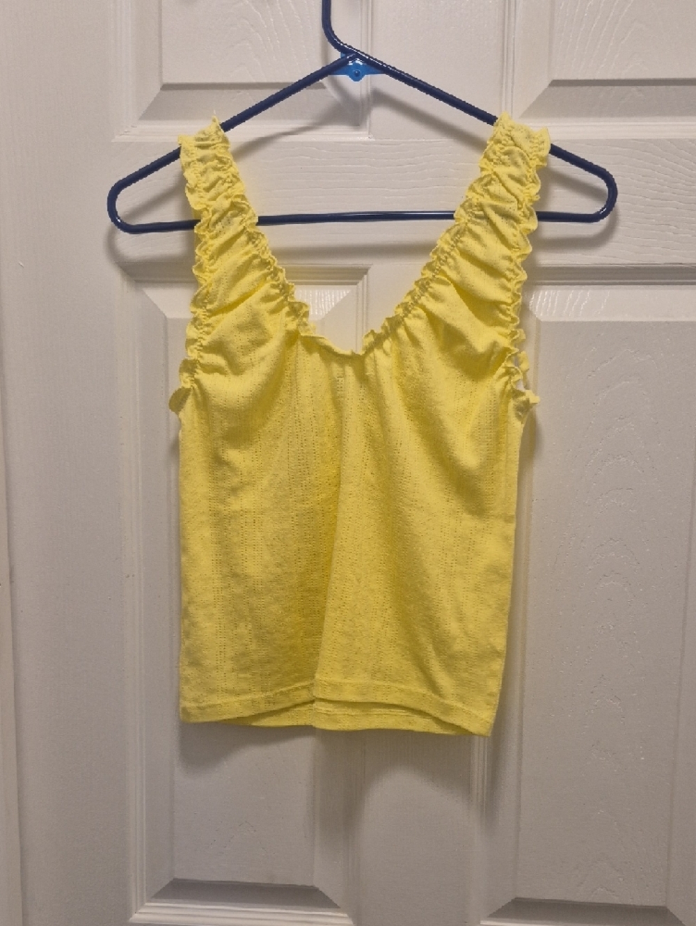 Free People Yellow Ruffle-Edge Tank - Picture 4 of 12